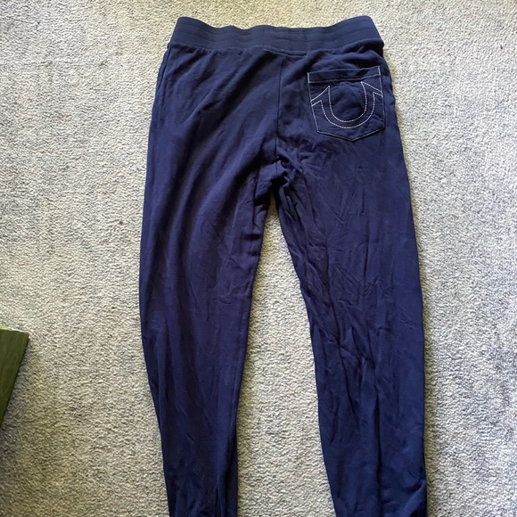 True religion navy blue joggers size medium - Picture 2 of 3